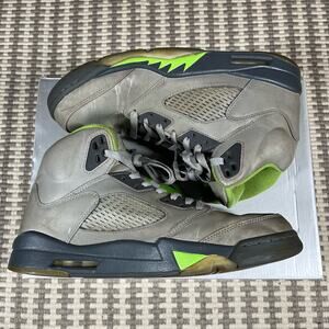 Air Jordan 5 Retro Green Bean Mens Sz 11 Gray Athletic Sneakers Shoes DM9014-003